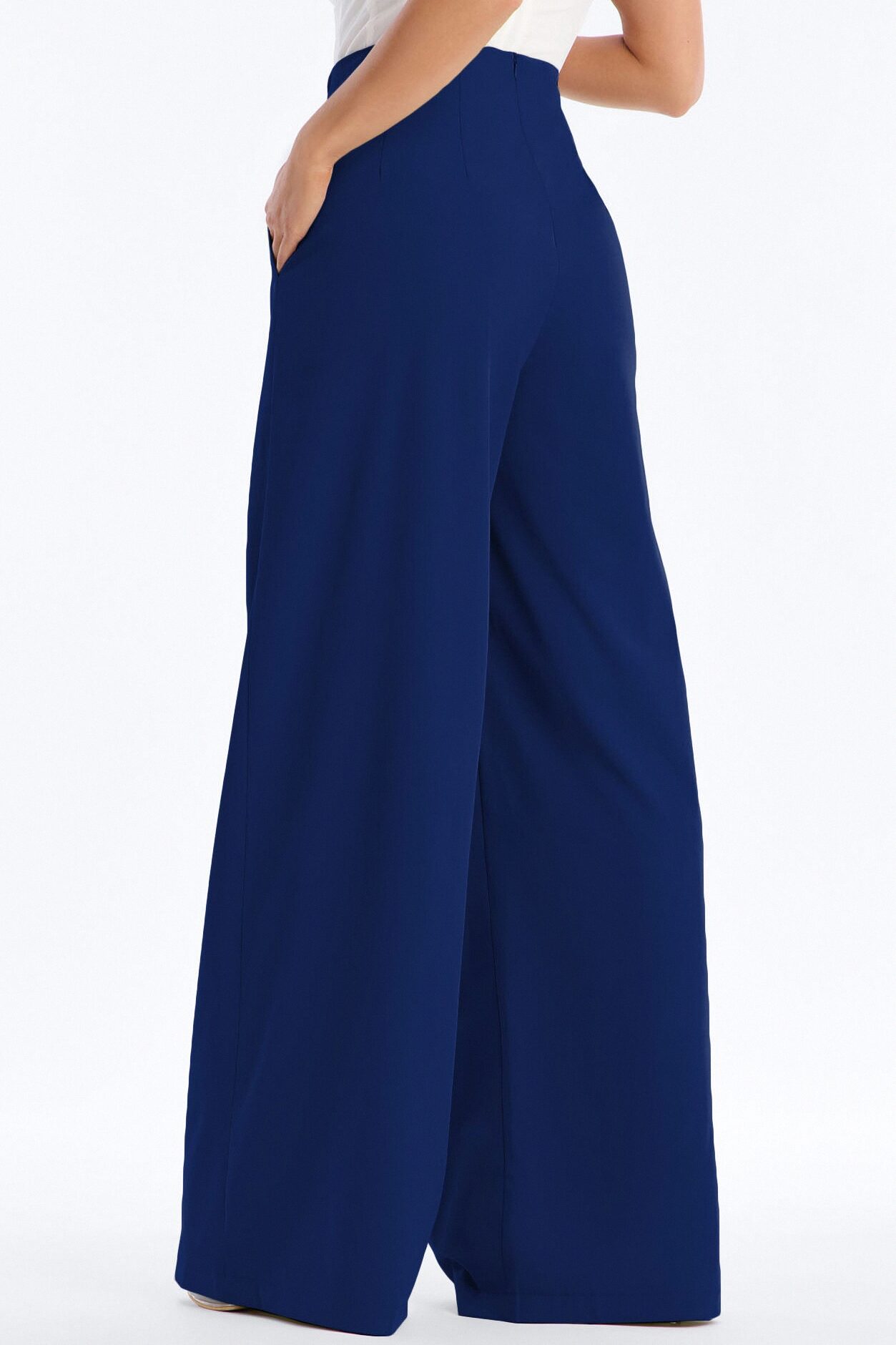 About Time Wide Leg Trousers - Blue
