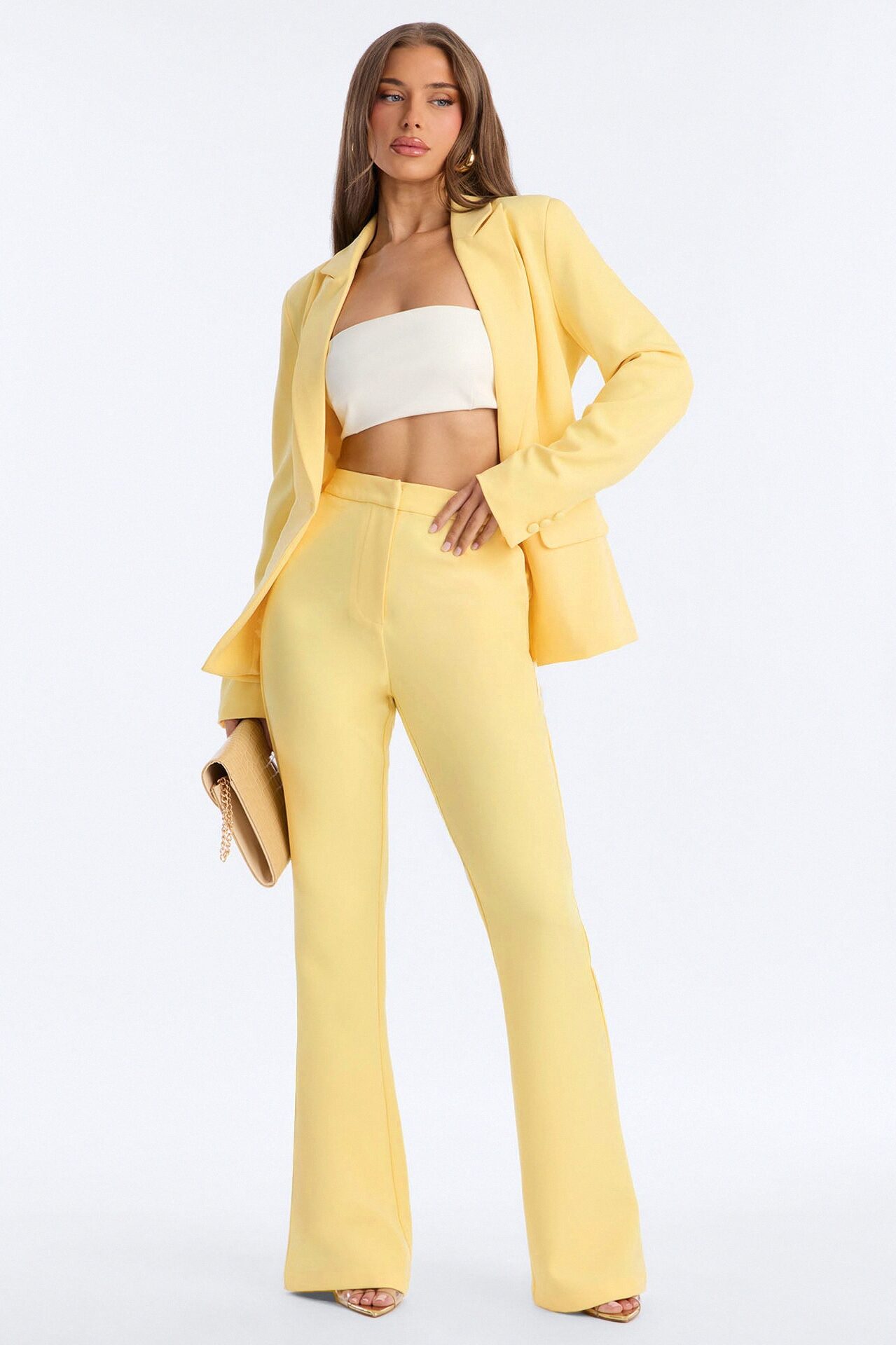 Breaking Even Flare Trouser - Butter Yellow