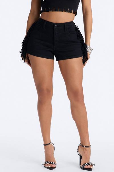 Wander West Stretch Denim Short - Black