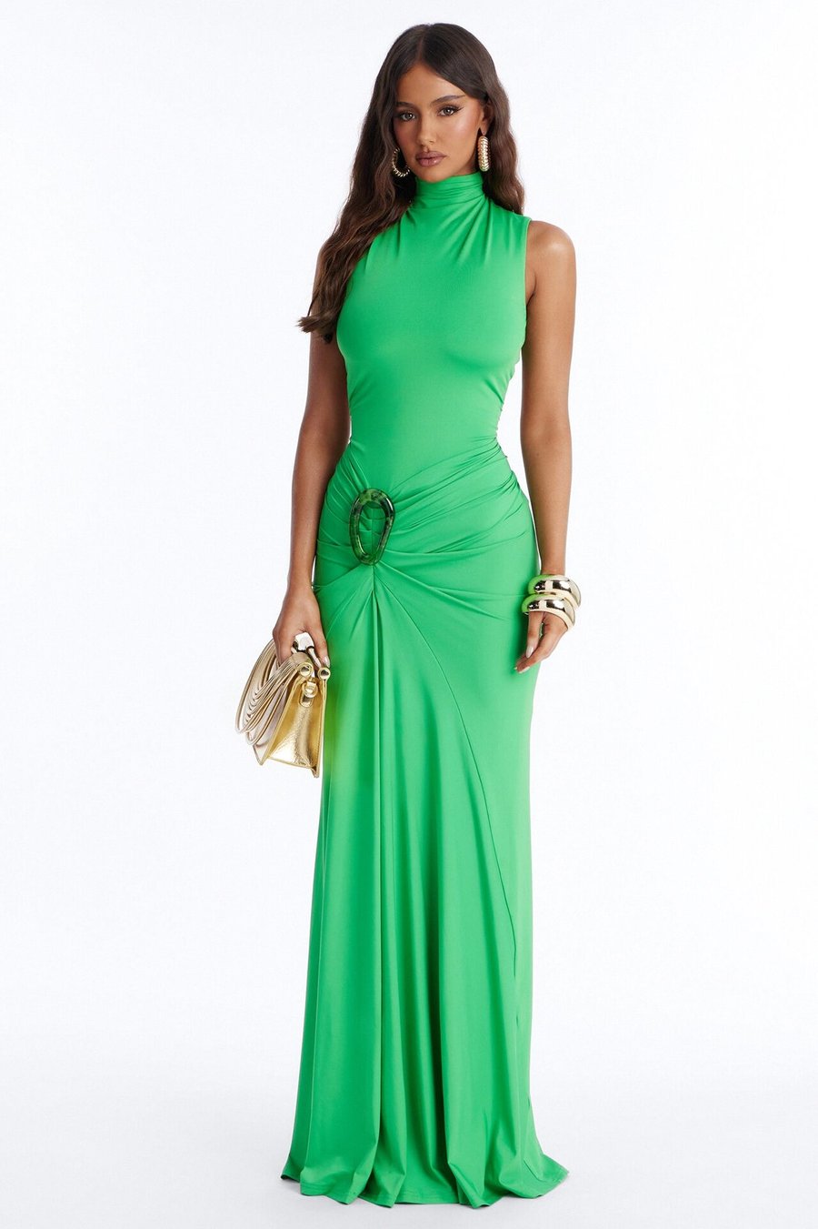 Heat Chic Hardware Maxi Dress - Green