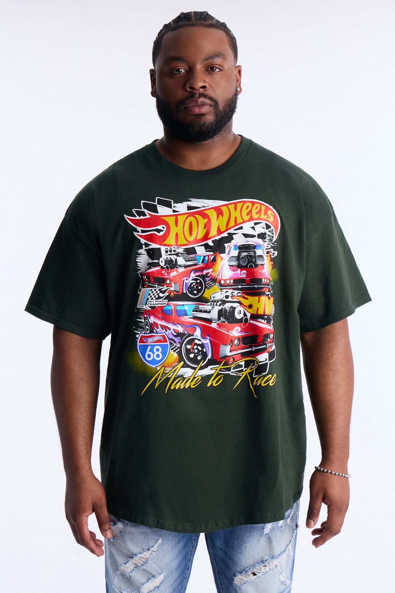 Hot Wheels Made To Race Short Sleeve Tee - Hunter Green
