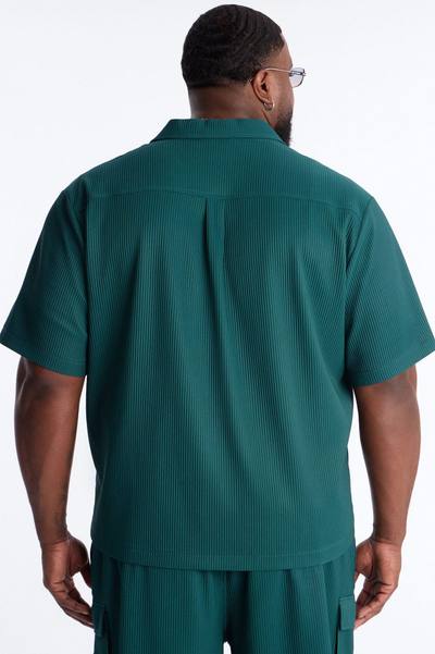 Show Up Short Sleeve Cuban Shirt - Teal