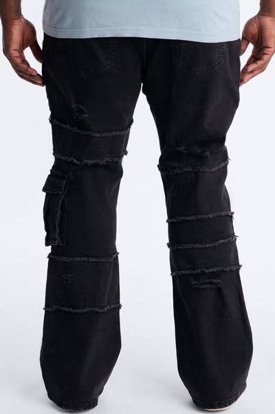 Urban Armor Skinny Stacked Flare Jeans - Black Wash