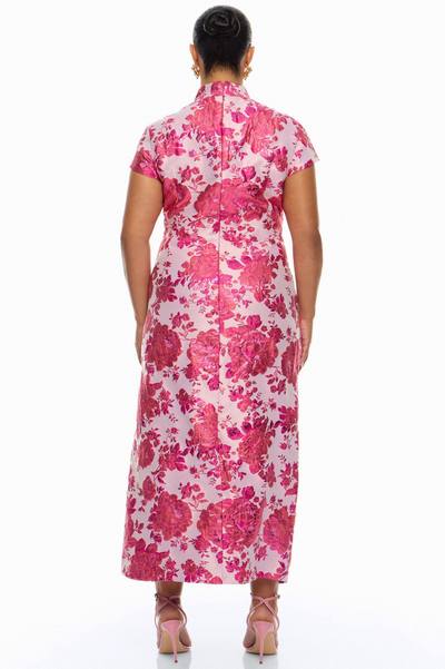 Modern Bloom Jacquard Maxi Dress - Pink/combo