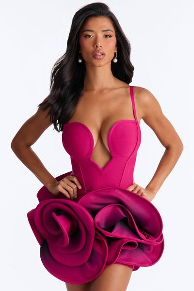 Effortless Beauty Bandage Mini Dress - Magenta