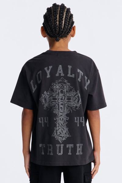 Mini Loyalty Truth Oversized Short Sleeve Tee - Black Wash