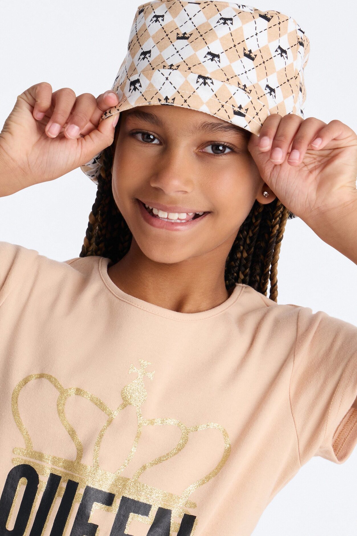 Mini The Queen Of Absolutely Everything Short Set - Sand/combo