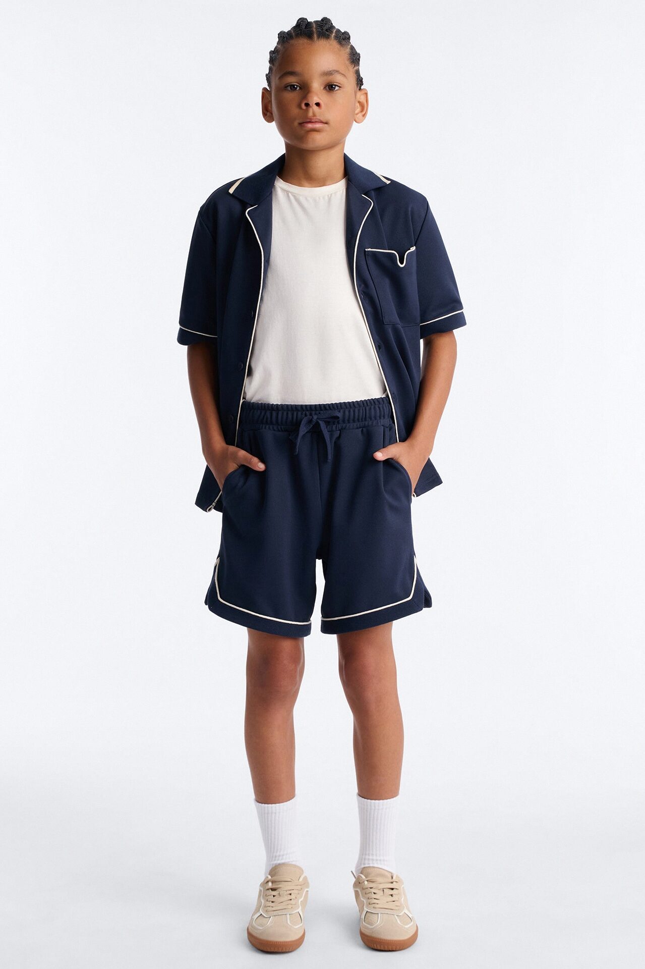 Mini Relaxed Noir Shorts - Navy