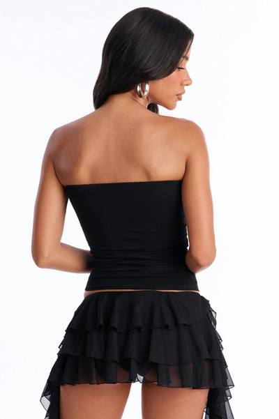 Jeweled Corset Graphic Tube - Black
