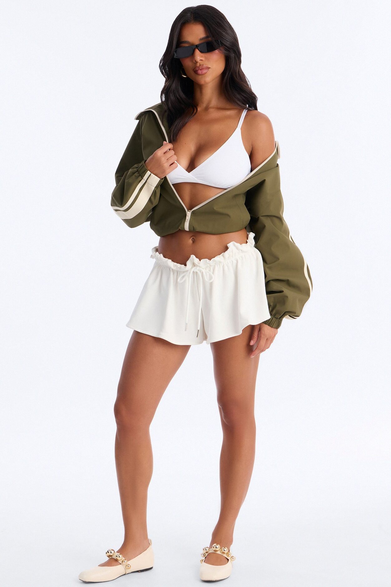On The Go Low Rise Flowy Short - White