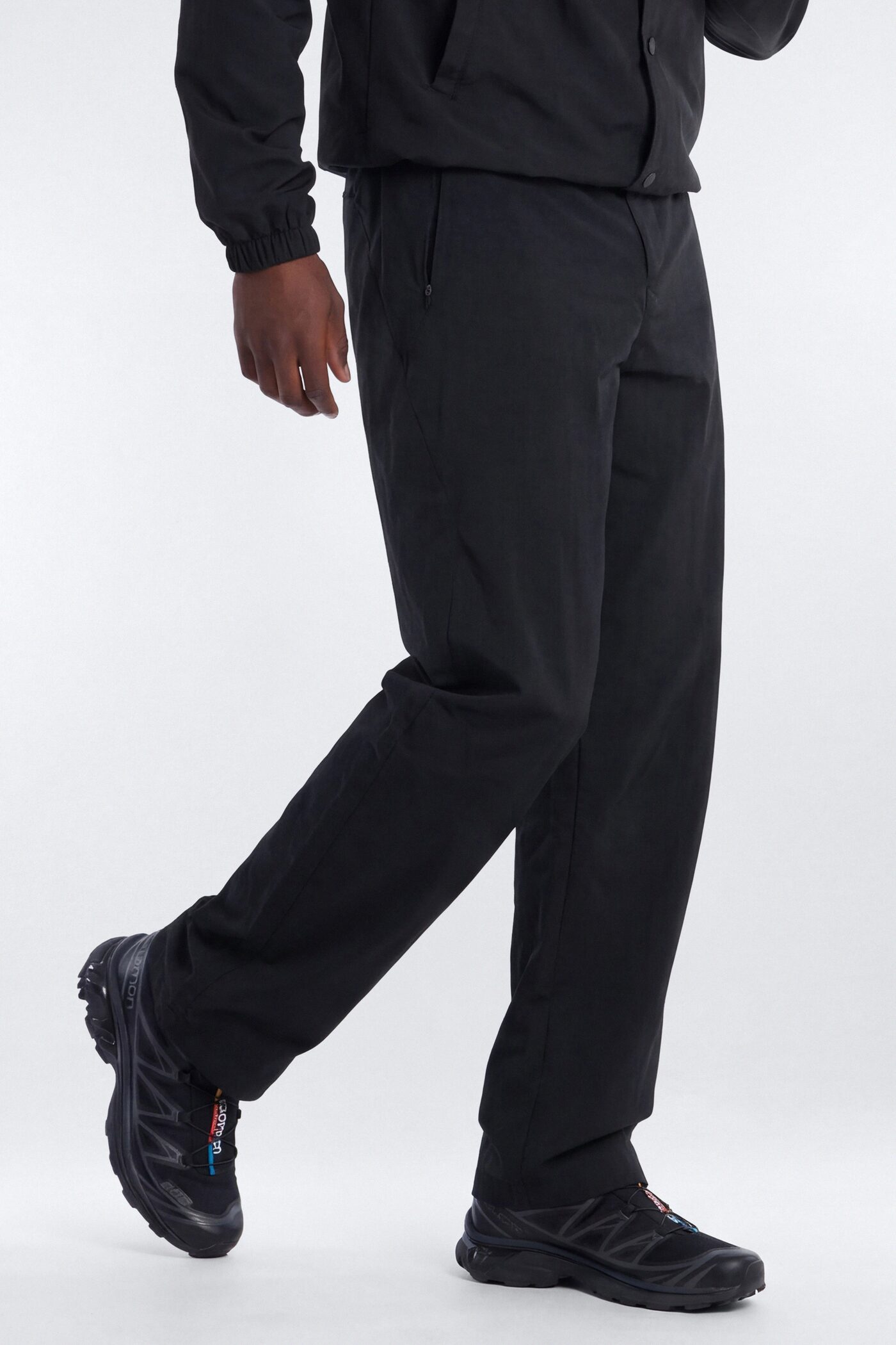 CoreNylon 32″ Front Snap Active Pants - Black