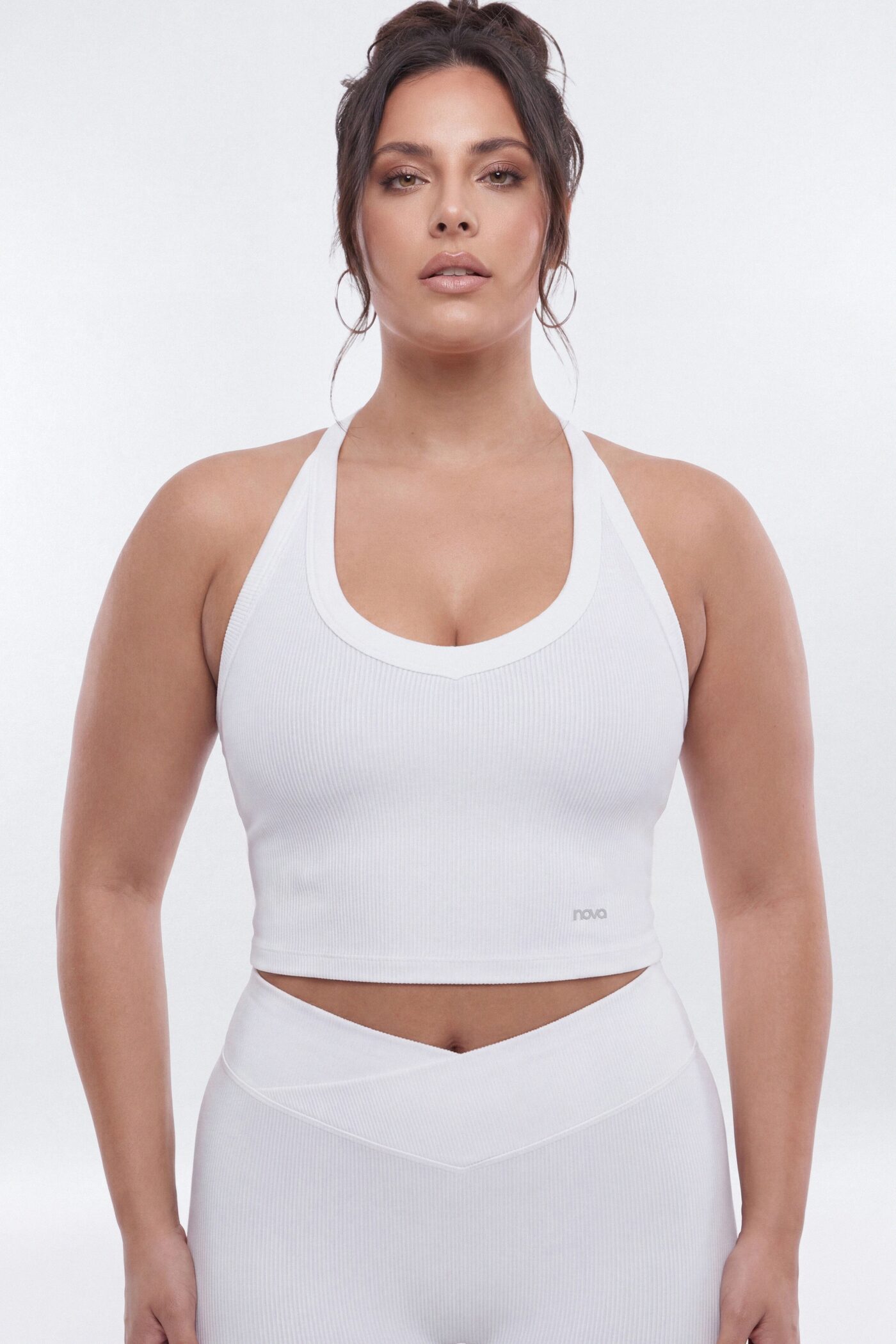 SeamlessLift™ V-Neck Racerback Active Tank - Bright White