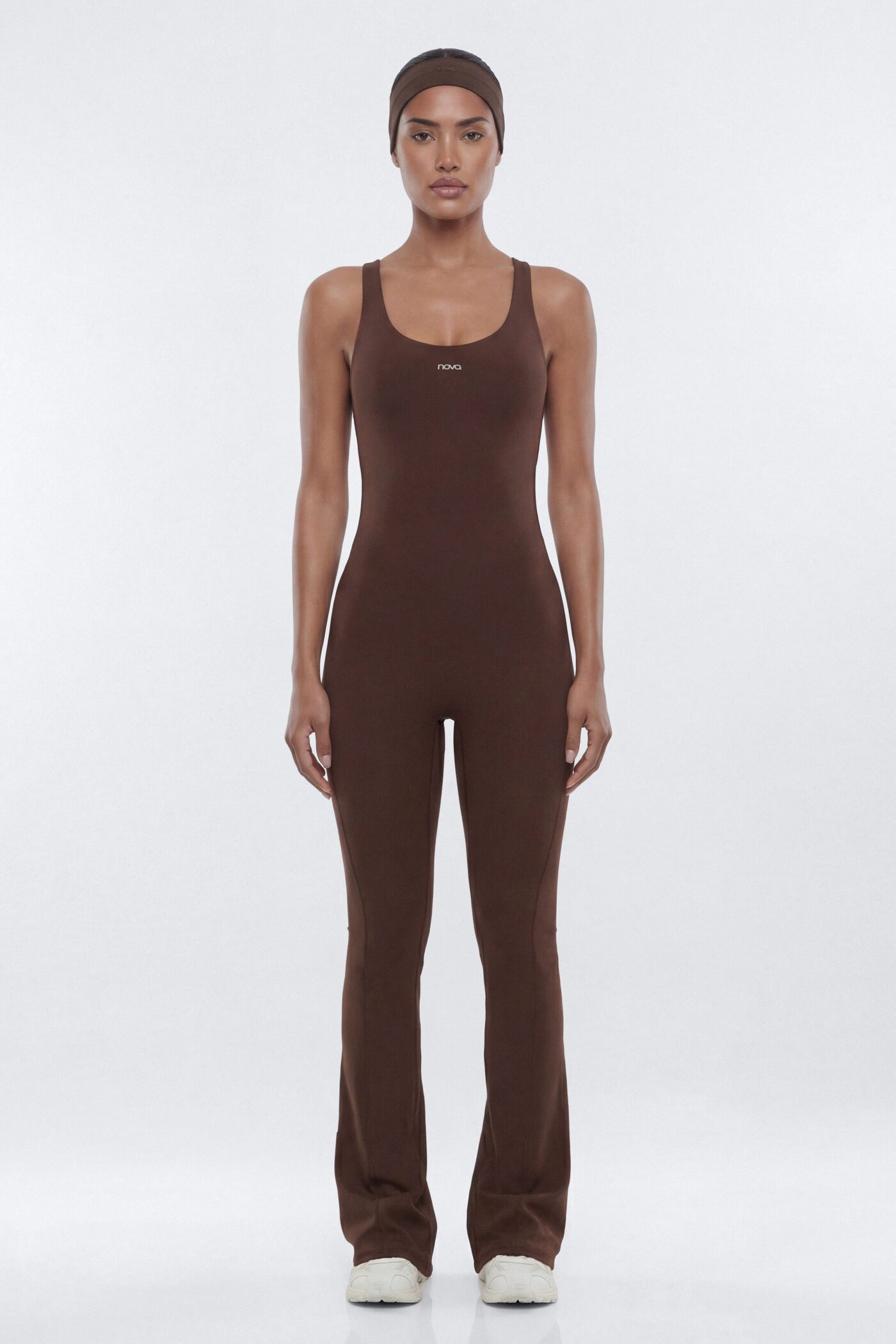 CloudForm™ 32″ Inseam Backless Sports Jumpsuit - Brown