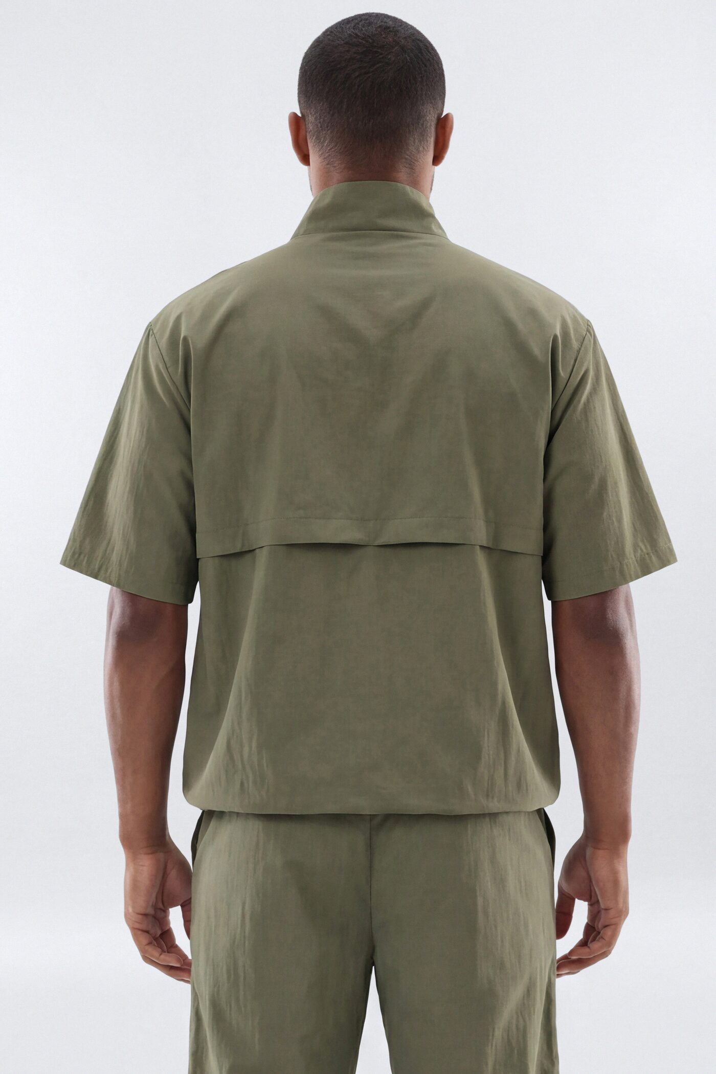 CoreNylon Short Sleeve Quarter Zip Jacket Top - Moss