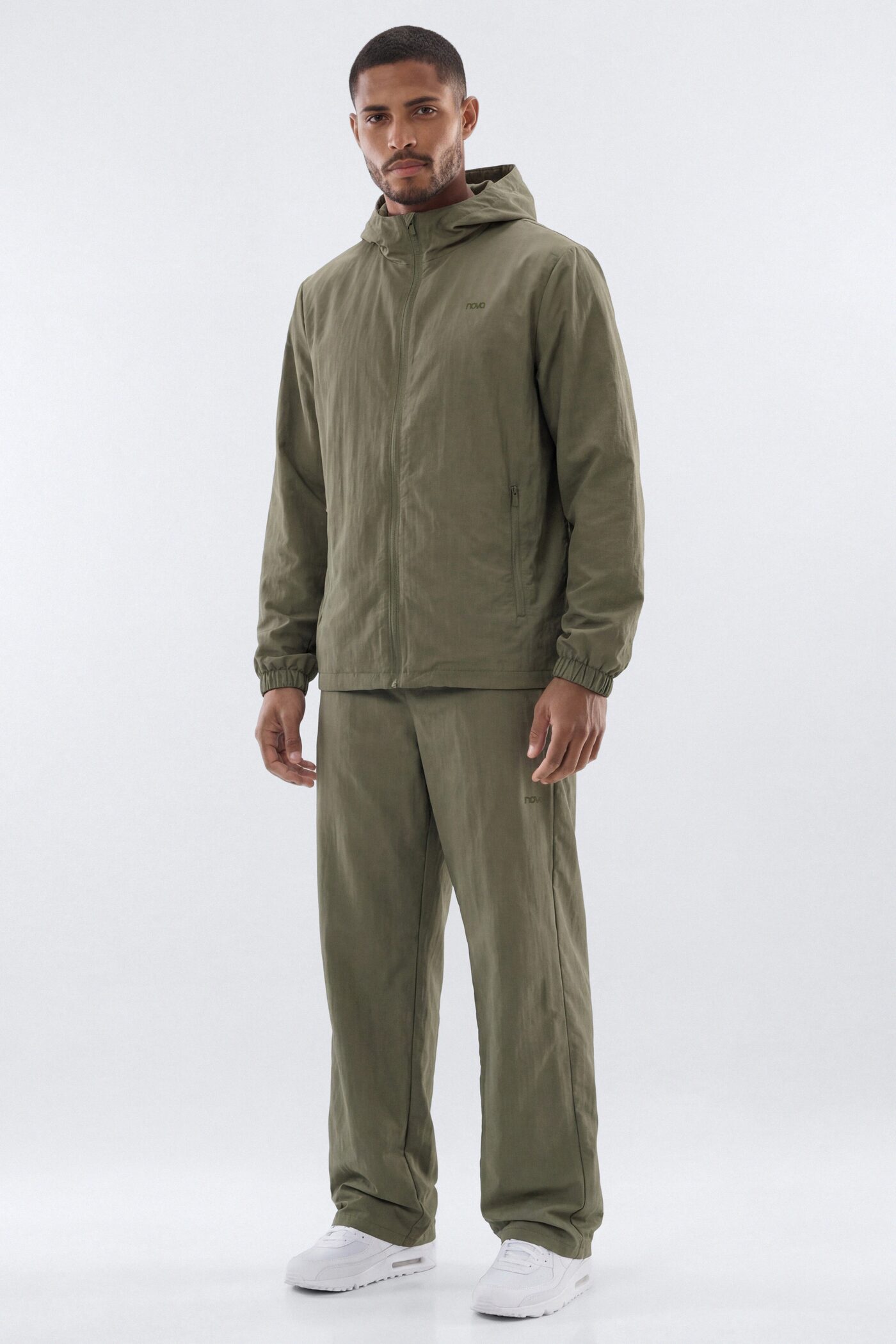 CoreNylon Hooded Full Zip Jacket - Moss
