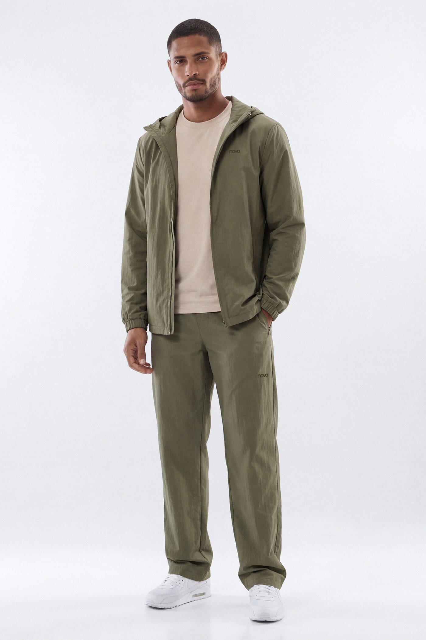 CoreNylon Hooded Full Zip Jacket - Moss