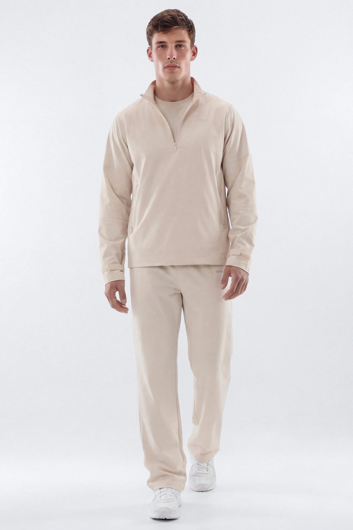 ActiveNylon™ Half Zip Pullover Jacket - Oat Milk