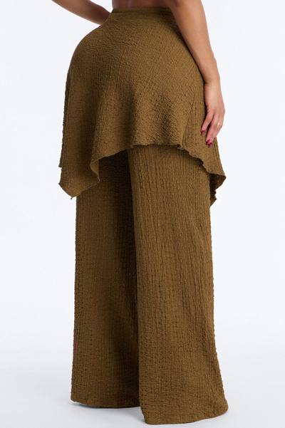 Wrap It Up Skirt Wide Leg Pant 33″ - Olive