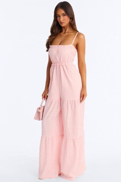 Marla Tiered Wide Leg Jumpsuit - Pink