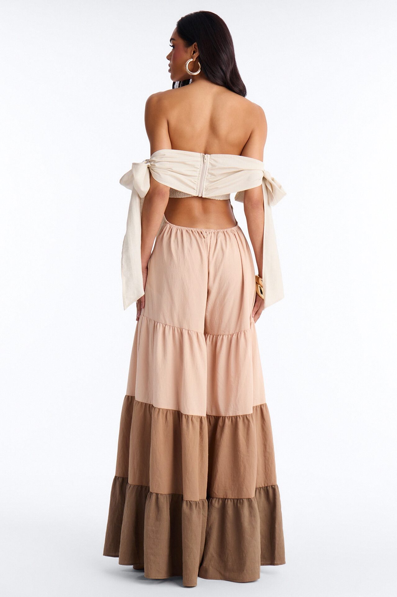 Mocha Dreams Tiered Jumpsuit - Oatmeal