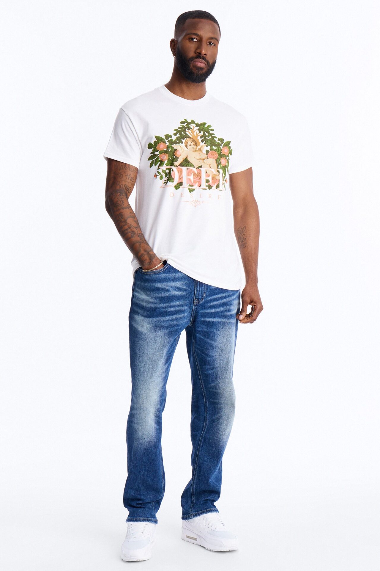 Deep Desire Short Sleeve Tee - White
