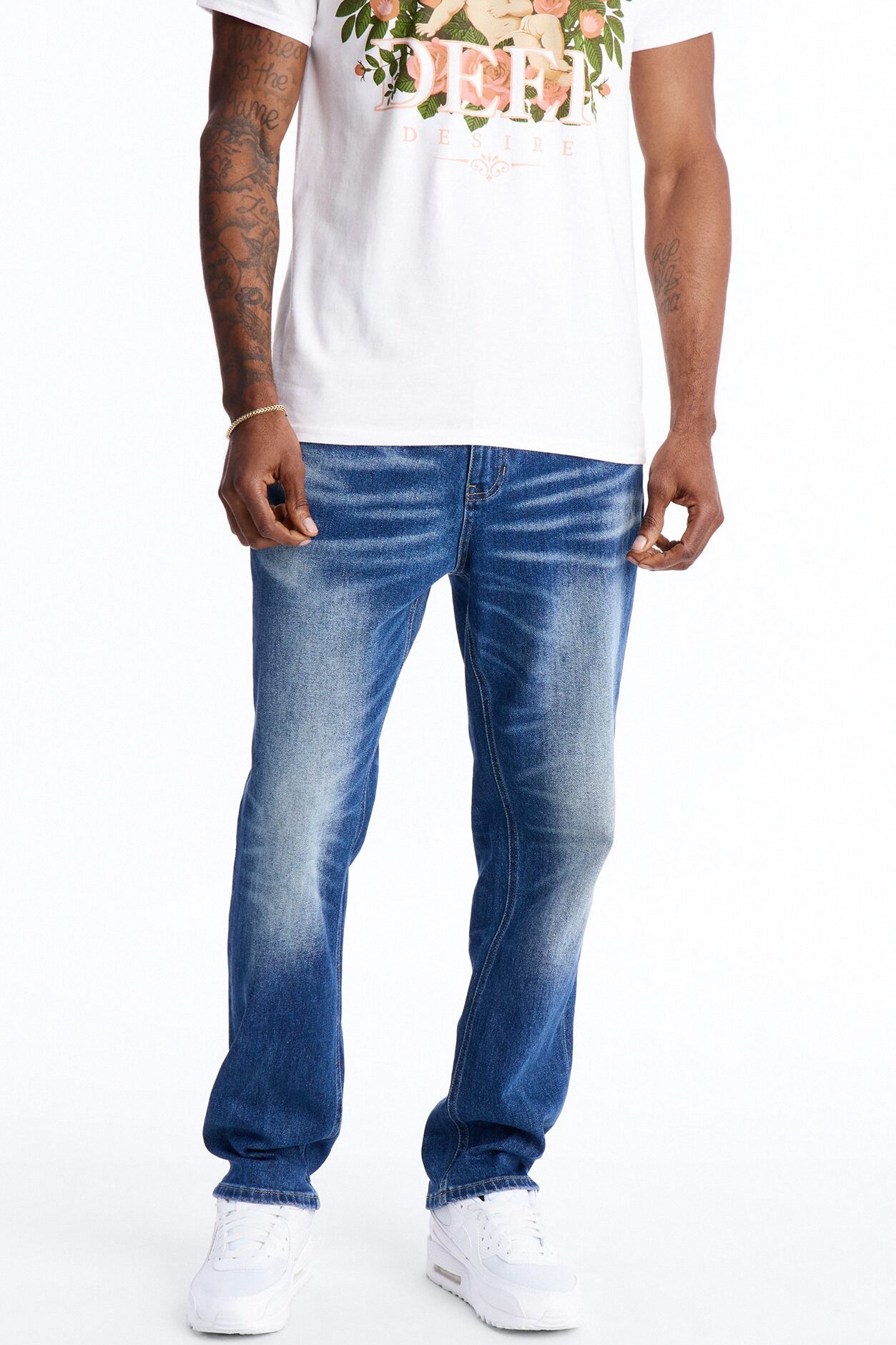 With It Slim Jeans - Medium Blue Wash