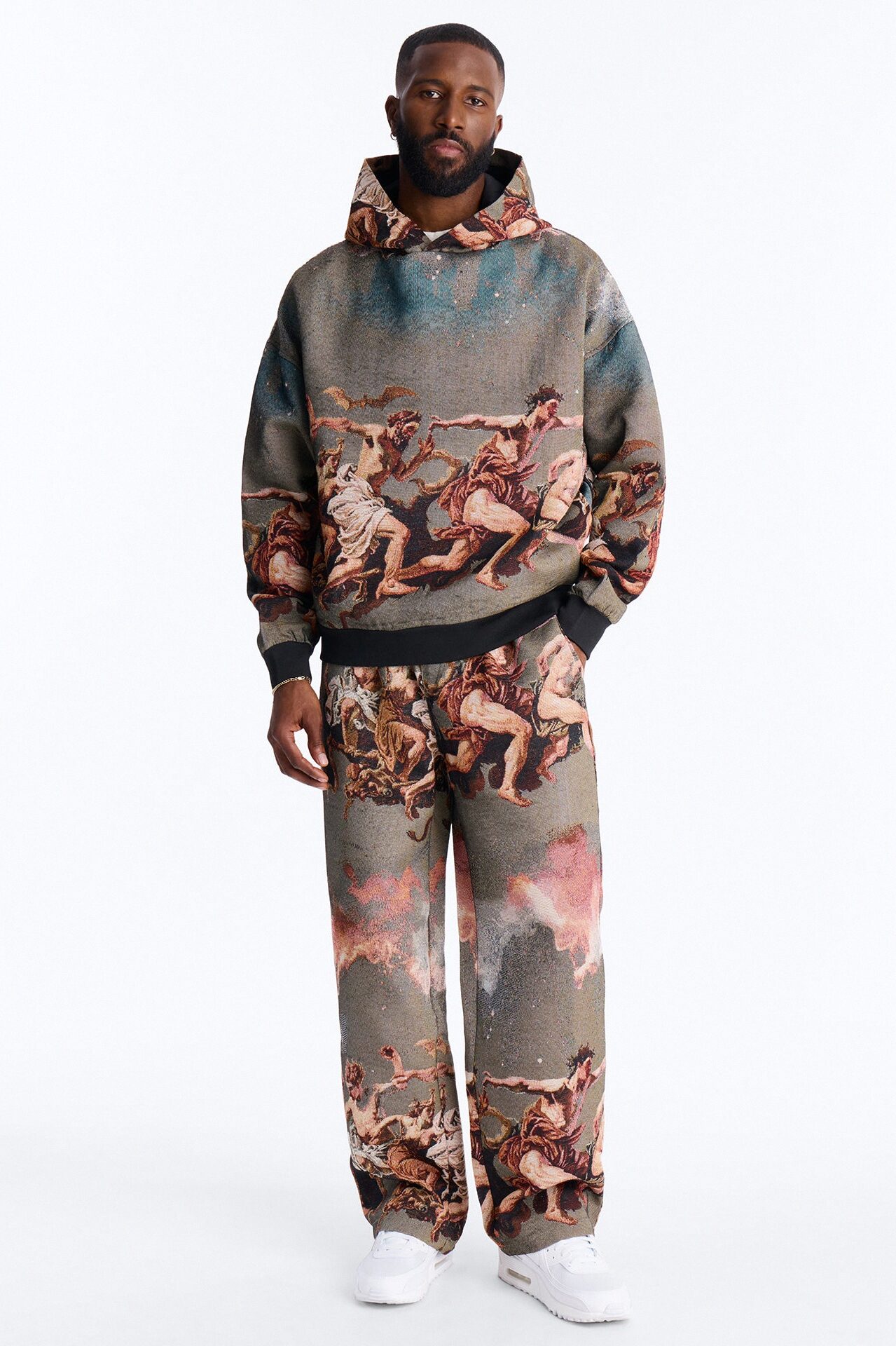 Snakes On The Plains Tapestry Oversized Hoodie - Multi Color