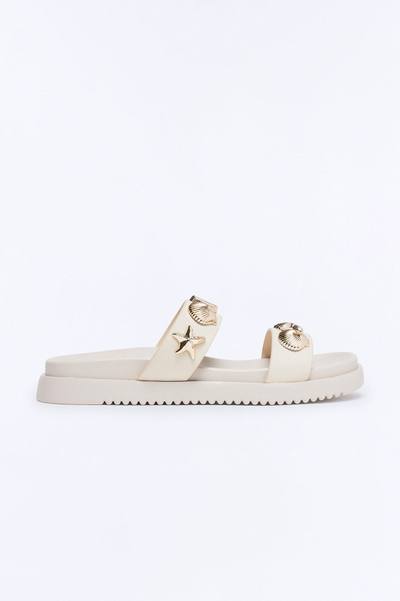 Zoiey Shell Slides - Beige