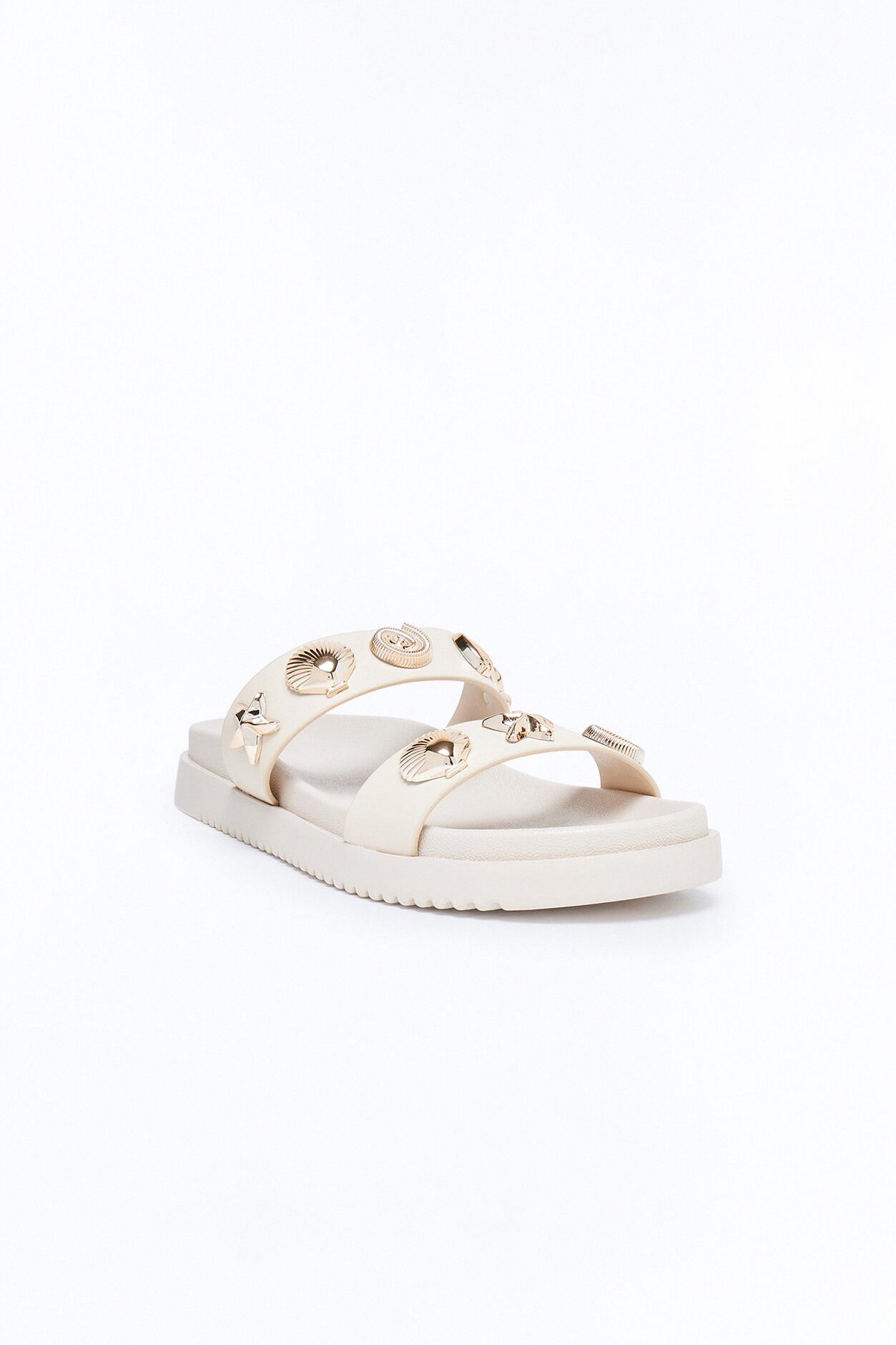 Zoiey Shell Slides - Beige