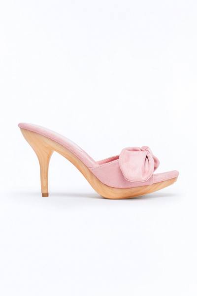 Cortado Bow Stiletto Heels - Pink