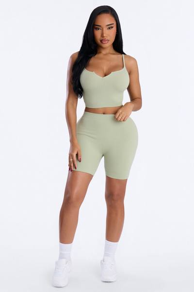 Chloe Seamless Short Set - Sage