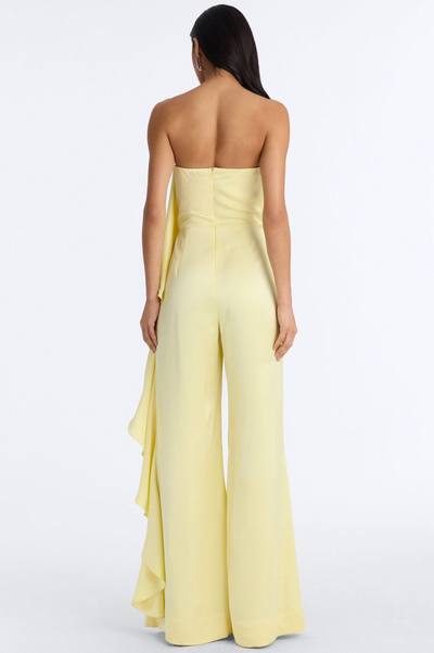 Sylva Draped Wide Leg Jumpsuit - Yellow