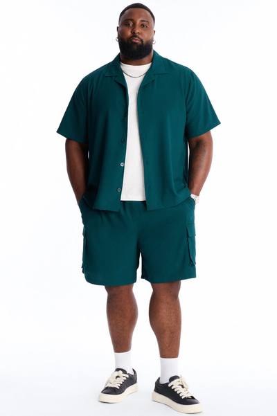 Golden Hour Short Sleeve Button Up - Green