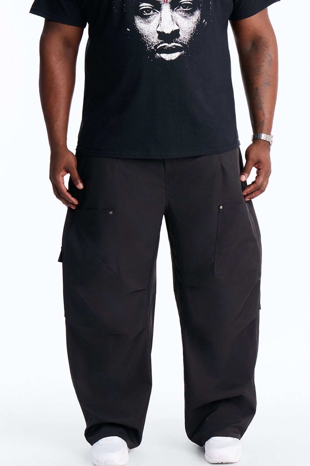 Barrel Fit Node Cargo Pant - Black