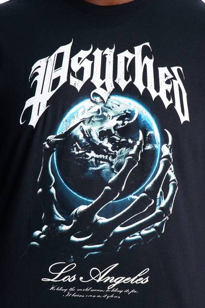 Psyched Worldwide Short Sleeve Tee - Black