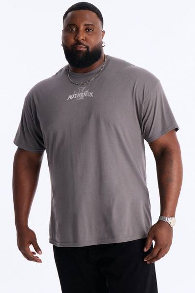 Authentic Vibes Short Sleeve Tee - Charcoal