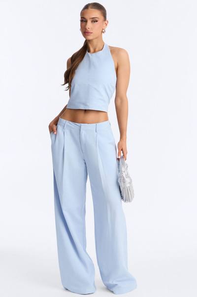 Ocean Breeze Linen Low Rise Pant 33″ - Blue