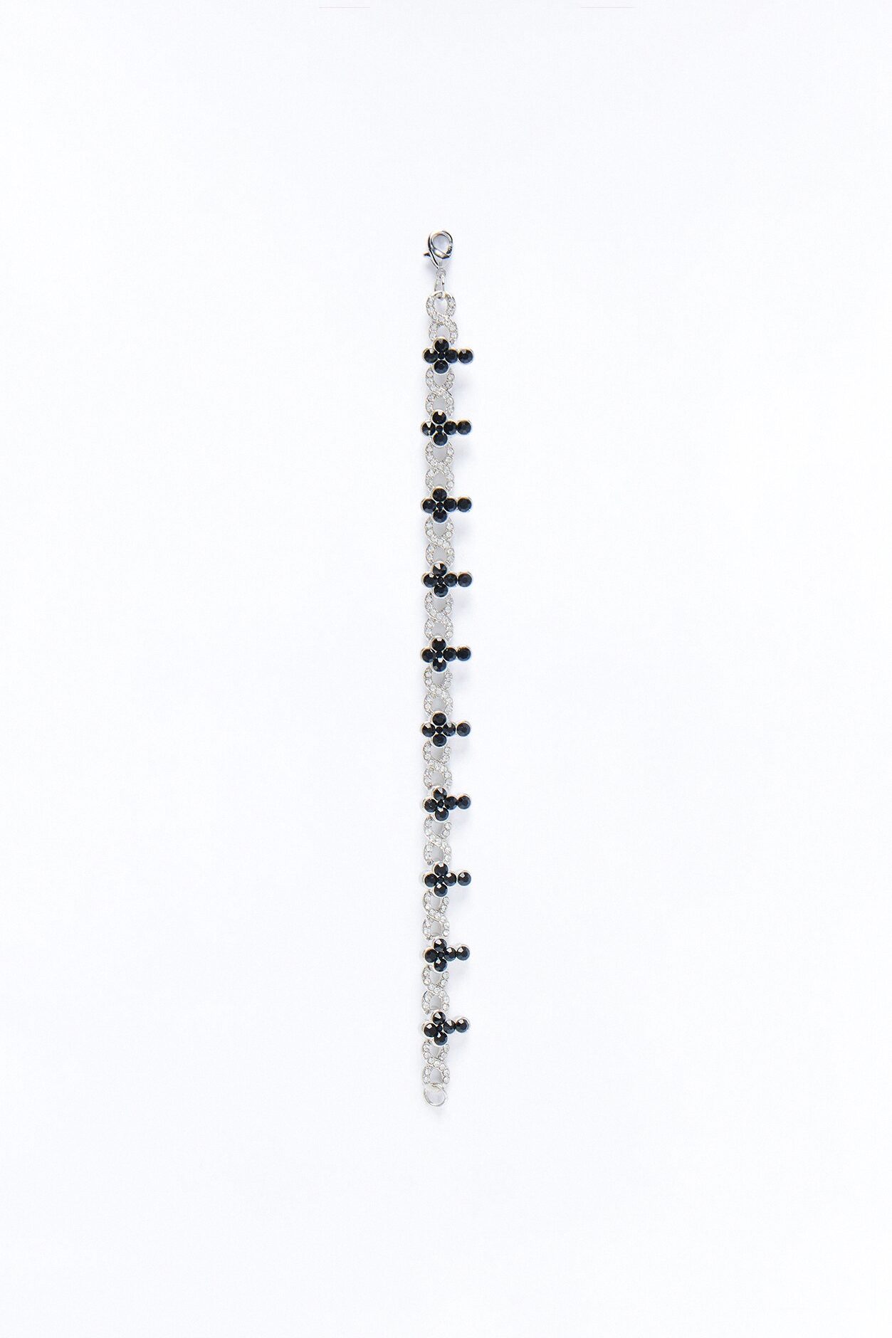 Eternal Midnight Cross Bracelet - Silver