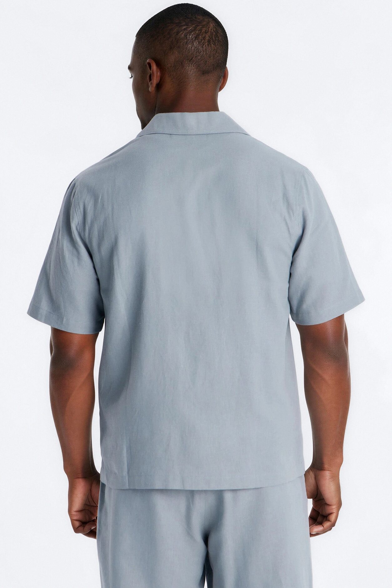 Bahamas Linen Shirt - Slate Blue