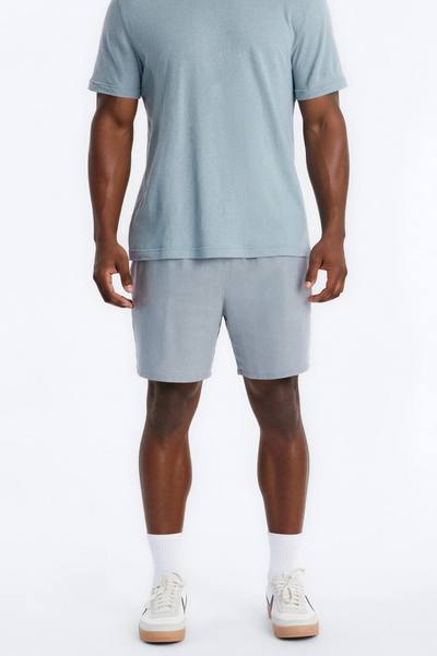Bahamas Linen Slim Short - Slate Blue