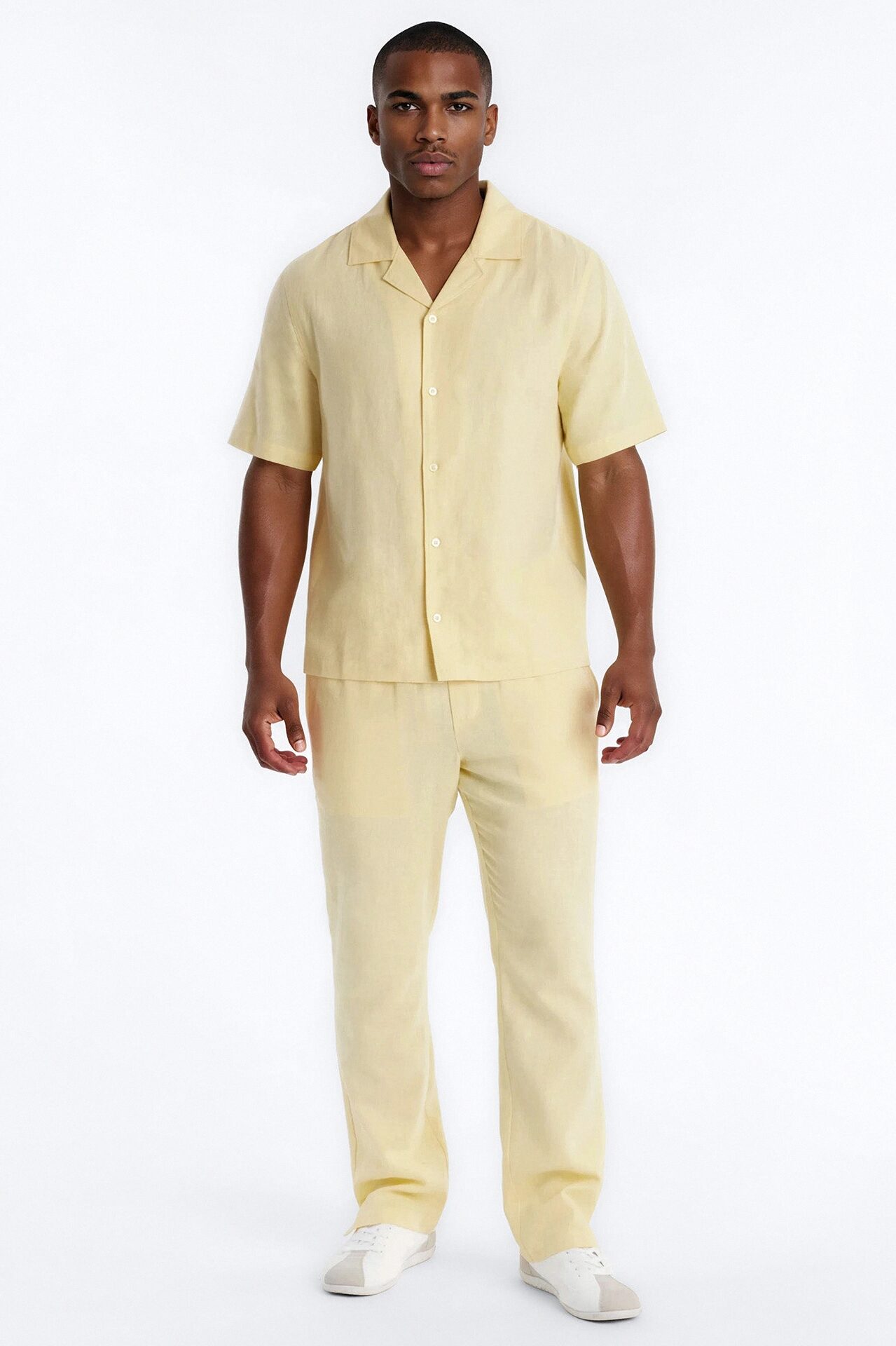 Bahamas Linen Shirt - Butter Yellow
