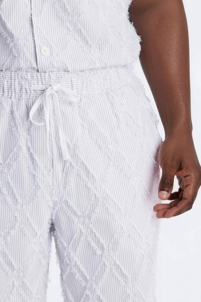 Straight Sahara Stripe Pant - White
