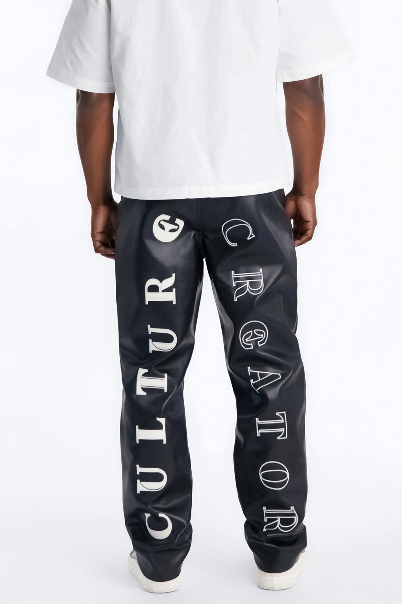 Straight Culture Creator Slit Faux Leather Pant - Black