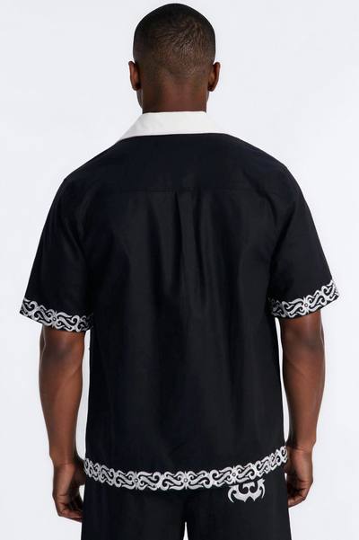 Coastal Isla Cuban Button Up Shirt - Black