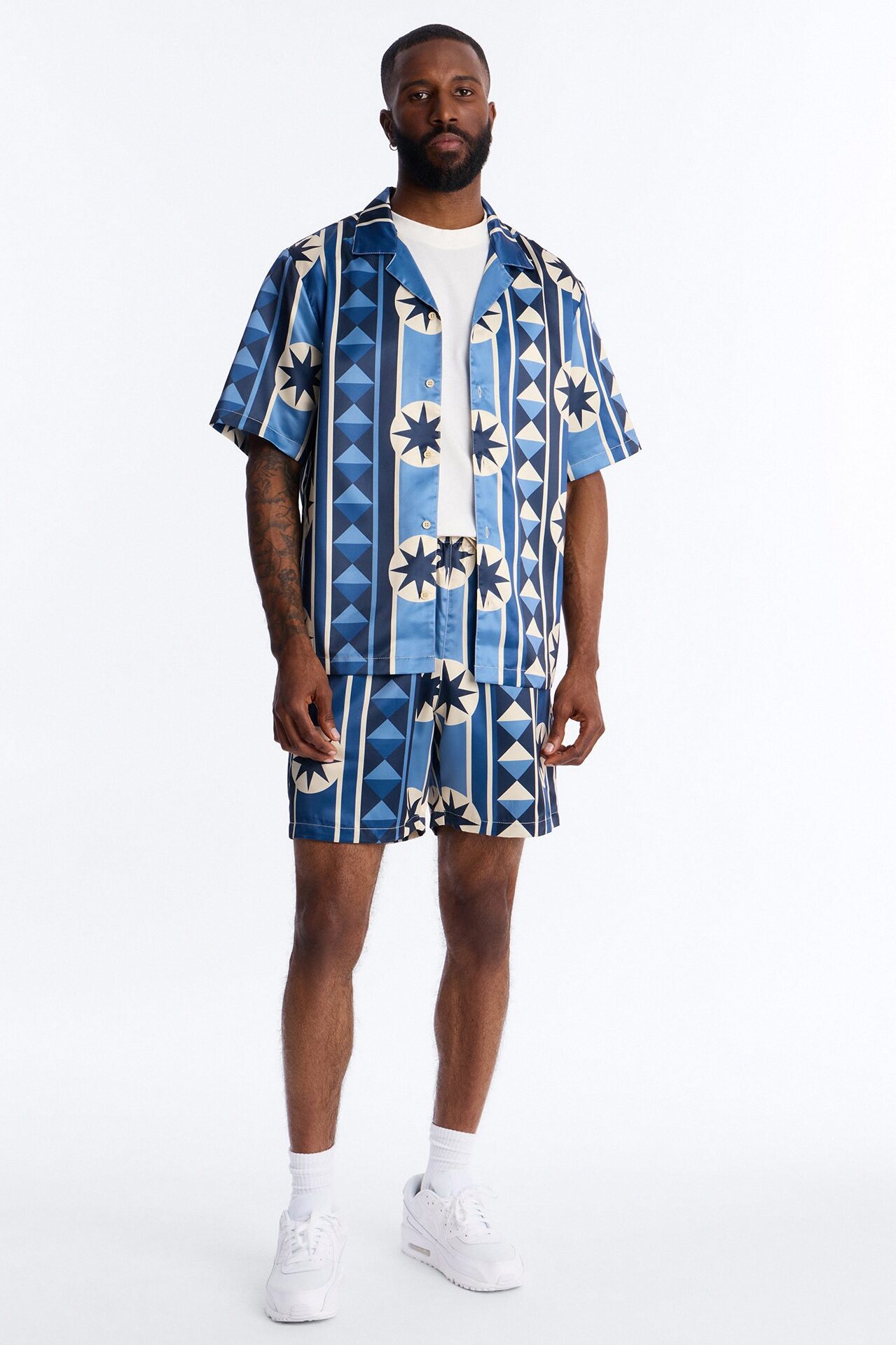 Toscana Geo Relaxed Short - Blue