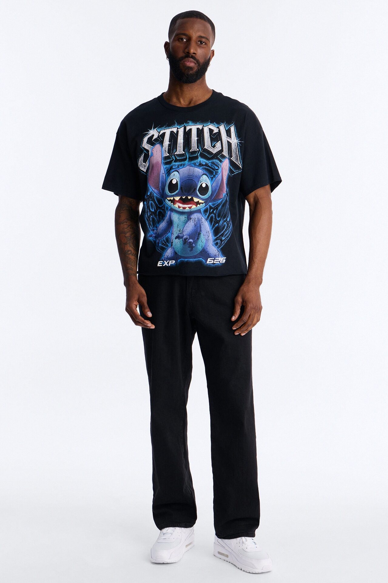 Disney Stitch Short Sleeve Tee - Black