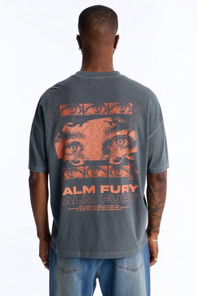 Calm Fury Oversized Short Sleeve Tee - Grey