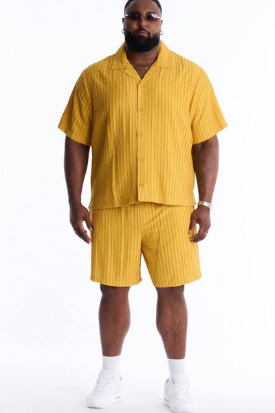 Relaxed Aegean Pleat Short - Mustard