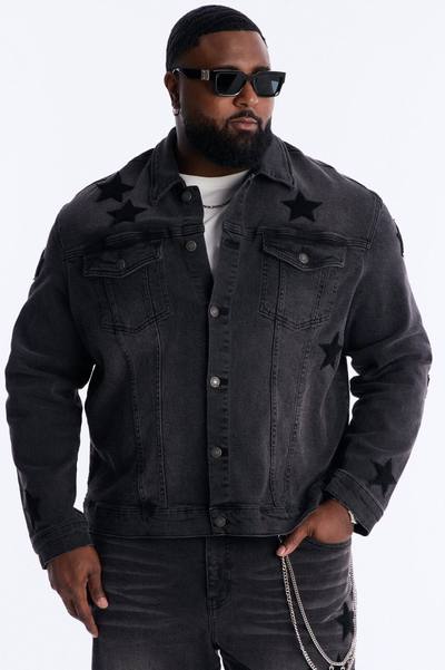 Stellar Denim Trucker Jacket - Black