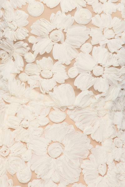 Polly Floral Applique Mini Dress - Ivory